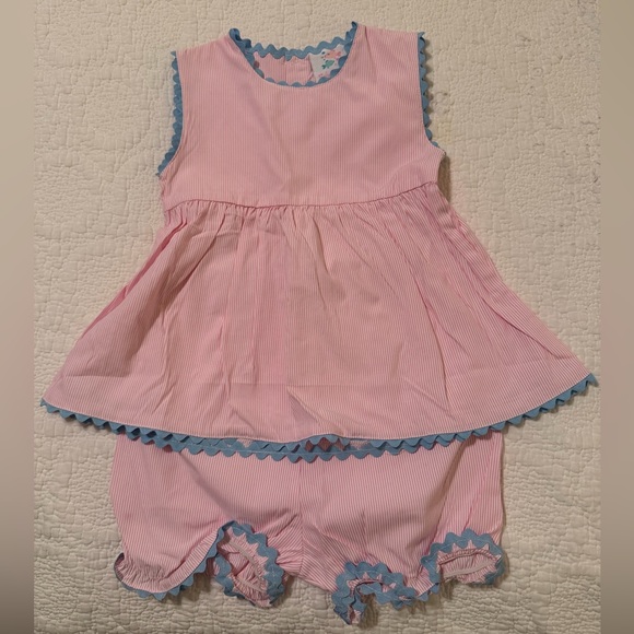 Stitchy Fish Other - Stitch Fish Pink Seersucker set